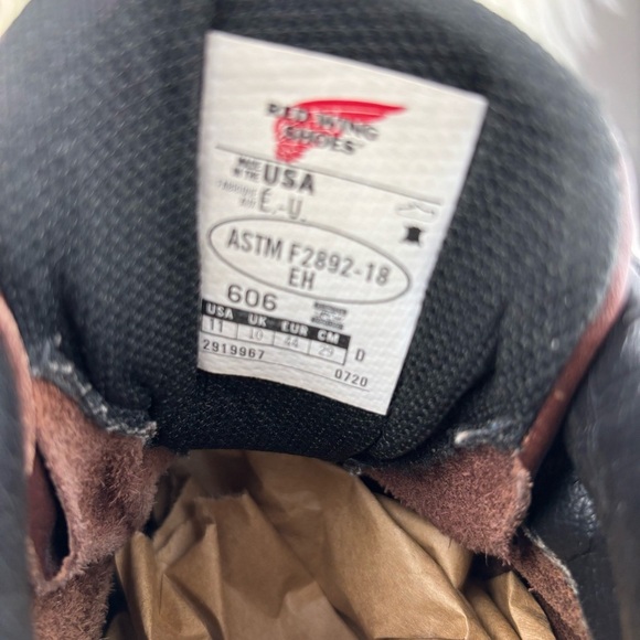 Red Wing Brown Leather Boots Lace up with Sturdy Sole size 11 Man - Picture 13 of 14